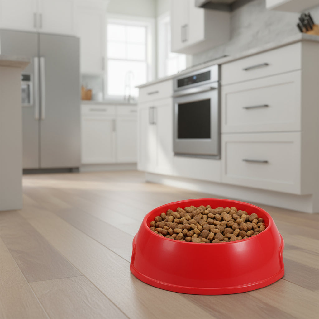 Pet Feeding Dish Bowl  Red