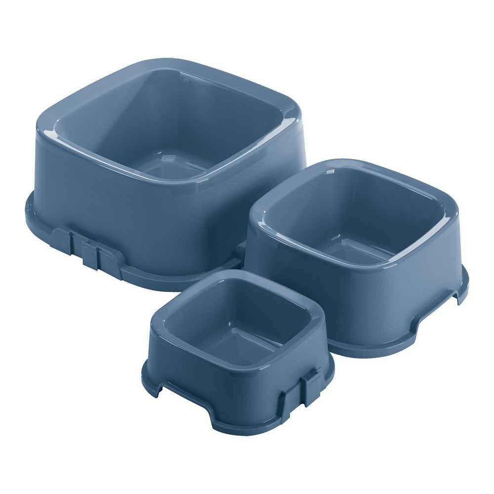 Pet Feeding Double Dish in Blue