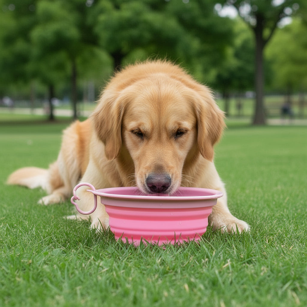 Water Dispenser Bowl Leaf Pink