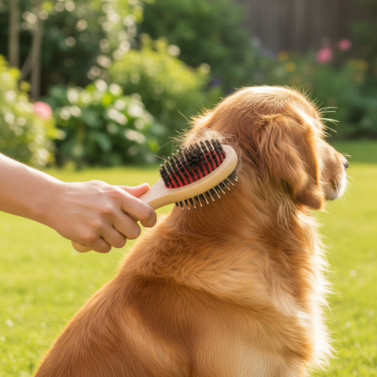 Dog Brush Stainless Steel with Plastic Handle