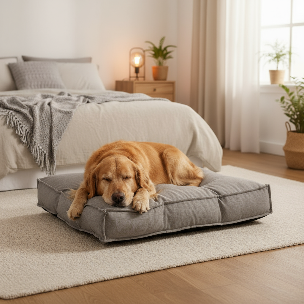 Pet Bed Pillow Type in Grey